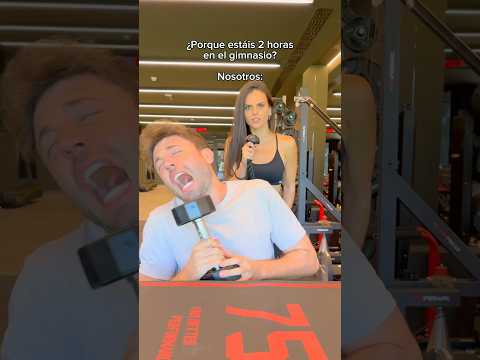 De todo menos entrenar 😂🎙️🏋🏻 #uriymeri #humor #pareja #gym