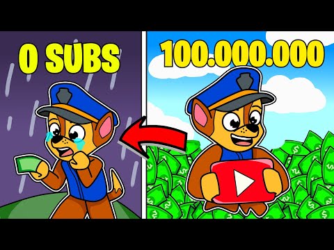 CHASE de PAW PATROL Pasa de 0 a 100 000 000 de Suscriptores en ROBLOX! 🤯