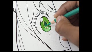 【イラストメイキング】EYE COLORING \ PENCIL SKETCH & MARKERS
