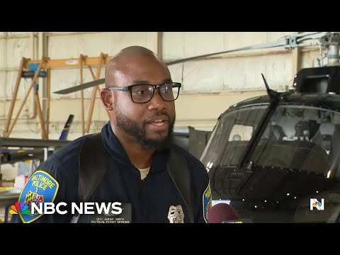 YouTube video thumbnail: Baltimore Police Officers Save Drowning Victim After Landing Helicopter