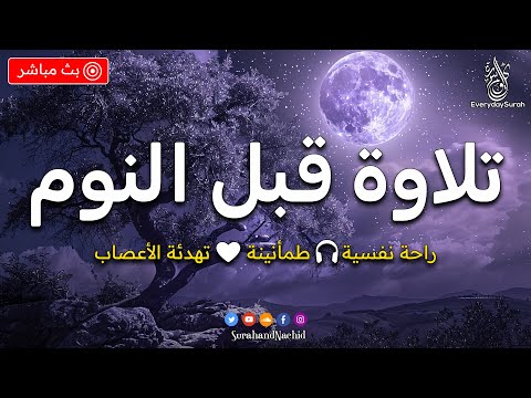 قرآن كريم للمساعدة على نوم عميق بسرعة - قران كريم بصوت جميل جدا جدا قبل النوم 😌🎧 راحة نفسية لا توصف