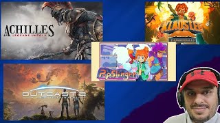 أربعة ألعاب ♥️ ( أسطورة أخيليس 🤴 + لعبة Outcast 2 + النفاث KLAUS LEE + بنتين الثمانينات PopSlinger )