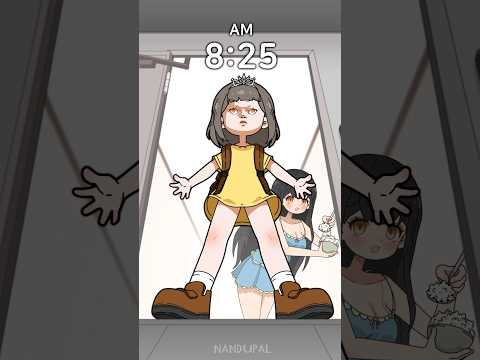 울고 싶은 신이 내린 지각 하라는 날 | Queen never cry meme | #nandupal #animation #anime #shorts