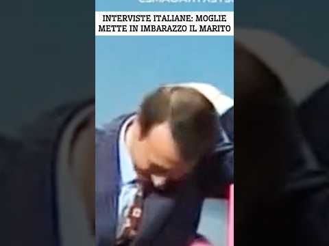 🇮🇹📺INTERVISTE ITALIANE: MOGLIE METTE IN IMBARAZZO IL MARITO #perte #shorts