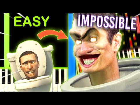 SKIBIDI TOILET SONG from TOO EASY to IMPOSSIBLE