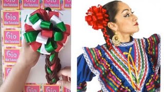 como hacer una trenza de estambre para moño Paso a Paso #diy #tutorial #manualidades