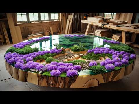 Wife Picks Flowers, Husband Pours Epoxy | Epoxy Resin Table Tutorial with Natural Dried Flowers