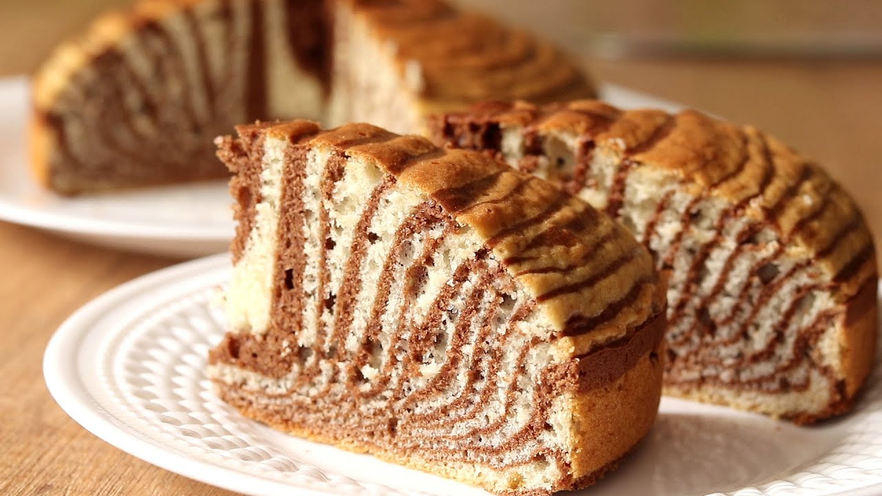 Пирог из нашего детства! - пирог зебра на кефире - zebra pie