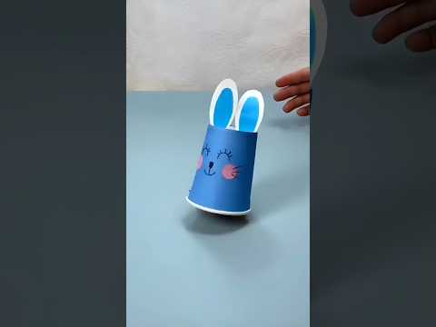 🐰 Running paper cup bunny 🐇☕️🏃♂️ #diy #origami #papercraft