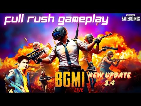 BGMI LIVE || SQUAD RUSH GAMEPLAY NEW UPDATE MAP 3.4  ||  iPhone 15plus || @BS7 GAMINGYT