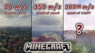 Minecraft but Speed of Light Comparison w/ @heymiki