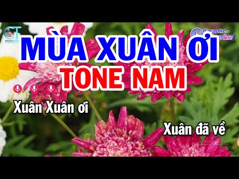 Karaoke Mùa Xuân Ơi Tone Nam Cm || Nhạc Xuân Beat Mới || Karaoke Đồng Sen