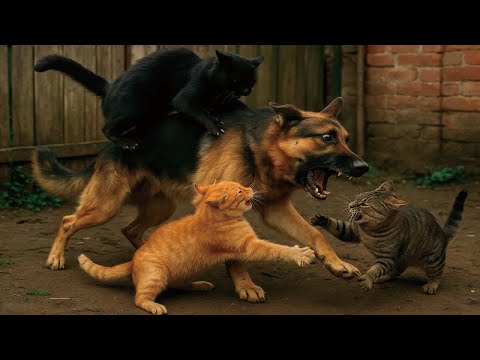 Ярость кошек - кошмар для собак!