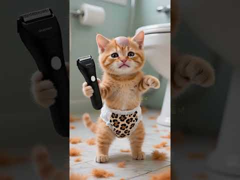 बिल्लू तो अपने🤪🤪 सिर के सारे बाल काट देता है#Billu#Apne#sare#Bal#funnyvideo #cat
