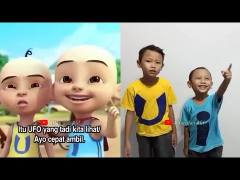 Upin Ipin Melihat UFO Diatas Pohon