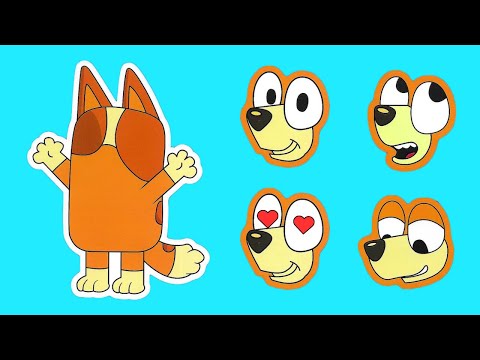 DIY Bluey Make a Face Stickers: Design Your Own Bluey & Bingo! 🐶