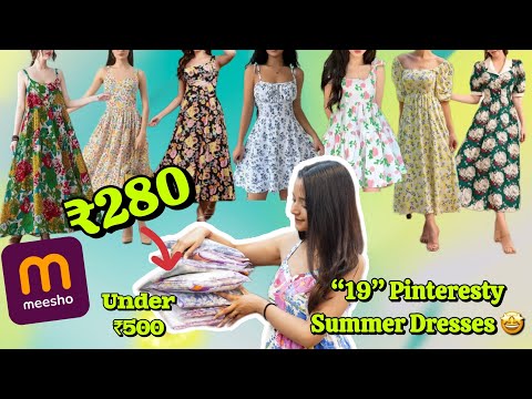 Pinteresty Summer Dresses at ₹280 only😱🤯Everything is under ₹500 only🤯😱 #meesho #summerdresses