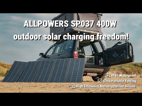 ☀️ Outdoor Power Freedom! ALLPOWERS SP037 400W Portable Solar Panel｜Efficient charging device!