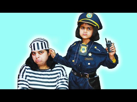 Ashu and mom pretend play police cop and thief story for kids