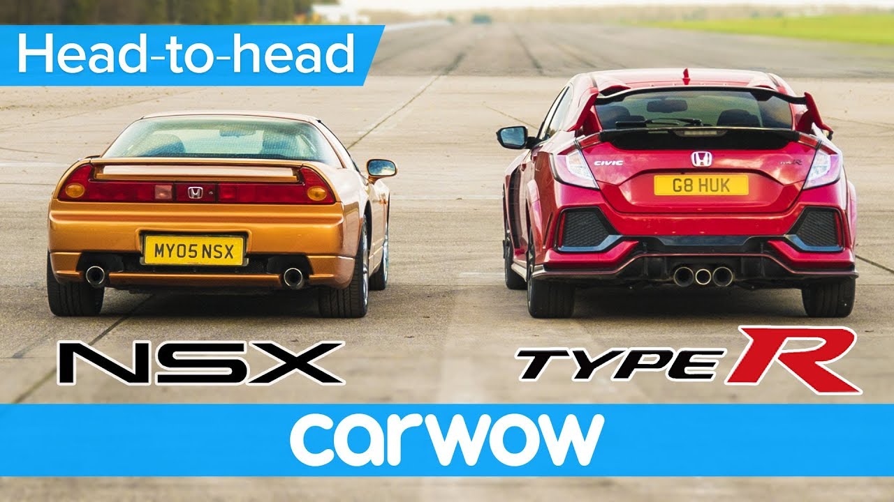 Honda Civic Type R vs Old NSX --DRAG RACE, ROLLING RACE & BRAKE TEST - Head-to-Head