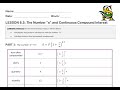 Understanding the Number e and Its Applications