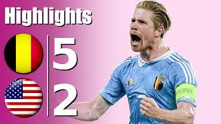 Belgium vs USA 5-2 - All Goals & Highlights - 2026