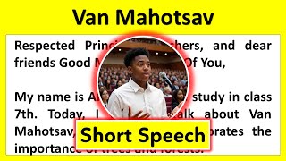 Short Speech on Van Mahotsav in English for students | Van Mahotsav Speech