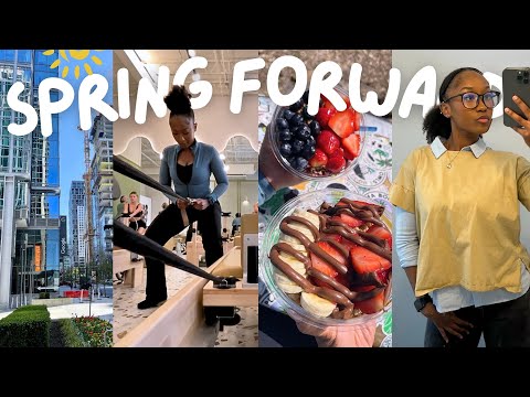 spring is here, finally | new matcha obsession, pilates, spring forward, girls day in the city