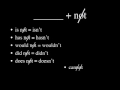 Forming Contractions in English