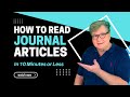 Understanding Journal Articles