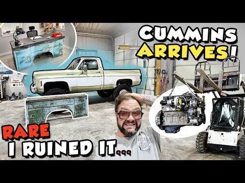 I ruined Rare C-10 bedsides.. LOADSTAR BUILD preparation.  Shop Upgrades!  Cummins is here!