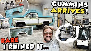 I ruined Rare C-10 bedsides.. LOADSTAR BUILD preparation.  Shop Upgrades!  Cummins is here!