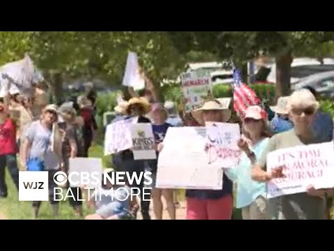 YouTube video thumbnail: Protesters Gather in Parts of Maryland for "the Good Trouble Lives On" Rally