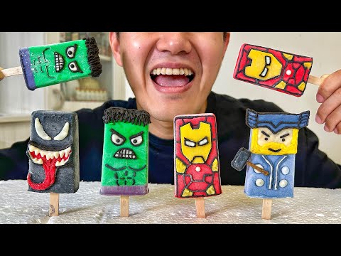 如何製作超級英雄冰棒！How to Make Superhero Popsicles!