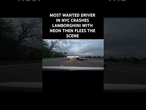 most dangerous driver in nyc crashes Lamborghini then flees the scene #shorts #viralshort #cartok