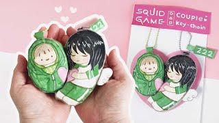 Squidgame3 222 Couple Key-chain DIY l Tutoral + Free printable