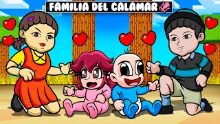 ¡MINECRAFT PERO NOS ADOPTAN LOS MUÑECOS DEL CALAMAR! 🦑  BEBENOOB Y NOOBSI SON SQUIDGAME2