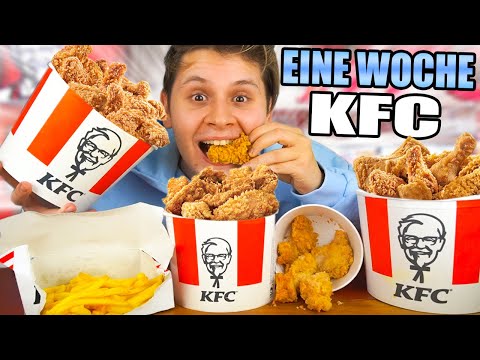 Eine Woche nur KFC ESSEN 2.0😰🍗 - SELBSTEXPERIMENT(ICH WILL NICHT MEHR!🤒)