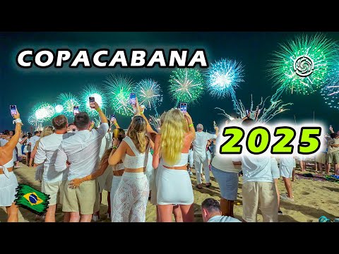 New Year's Eve in Copacabana 2025 🇧🇷 Reveillon Rio de Janeiro, Brazil 【 4K UHD 】