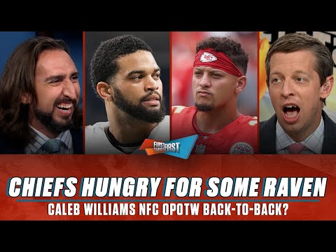 Chiefs ‘hungry’ to play Ravens, Fair to expect a monster game Caleb Williams? | FIRST THINGS FIRST