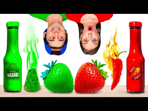 DESAFIO DA COR! || Comer alimentos de uma cor por 24 horas e pegadinhas engra莽adas por 123 GO! BOYS