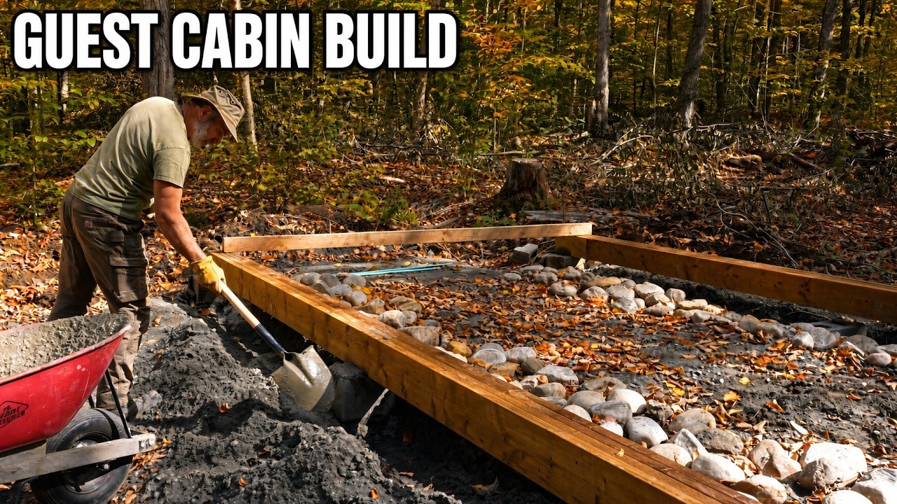 Building a Foundation for the Cabin - Autumn in the Wilderness