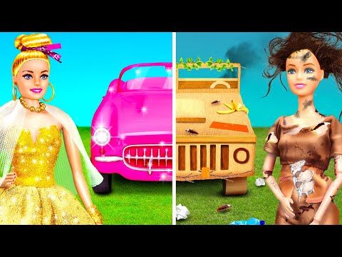 💞RICO VS POBRE CAMBIO DE CARTÓN💞 Artesanías baratas vs gadgets caros Por 123 GO! TRENDS