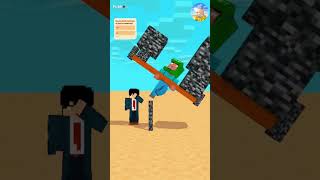 Help Herobrine have power to balance bigger bedrocks‼️ #funnyshorts #minecrafttrendingshorts #fyp
