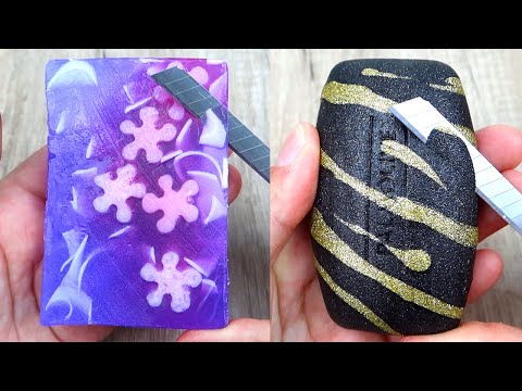 Relaxing Soap Cutting ASMR. Satisfying Soap and lipstick cutting. Corte de jabón - 854