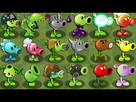 All PEA Plants Power-Up! in Plants Vs Zombies 2