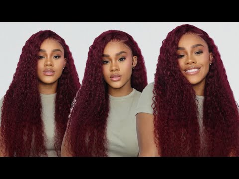 How To Slay A Fall Vibes Burgundy Deep Wave Style🍁Most Details Tutorial | Ft Ashimary Hair