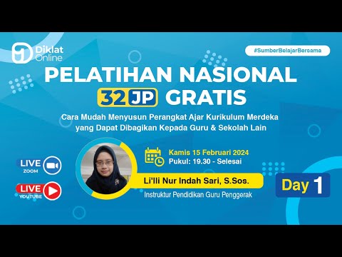 DAY 1: Pelatihan Nasional Cara Mudah Menyusun Perangkat Ajar Kurikulum Merdeka ....