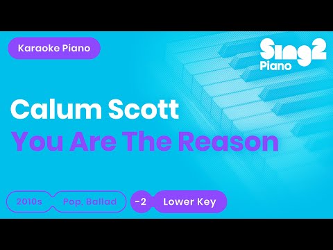 Calum Scott - You Are The Reason (Lower Key) Karaoke Piano