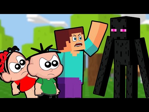Cebolinha e Mônica Reencontram Steve em Minecraft - Desenho Animado